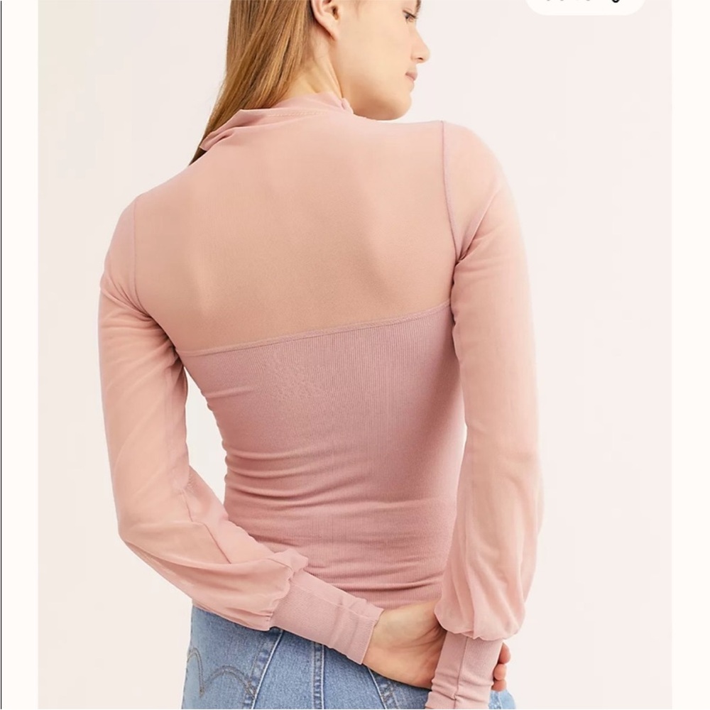 Free People Light Up Layering Top in Ballet size M/L NWT